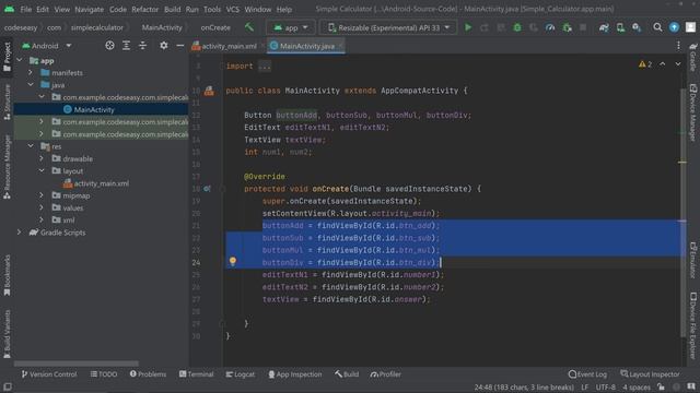 Create a Calculator App in Minutes - Android Studio Tutorial смотреть онлайн