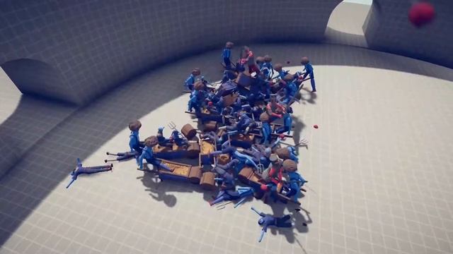 3xZweihander GIANT vs TRIBAL, FARMER, MEDIEVAL FACTION - Totally Accurate Battle Simulator TABS смотреть онлайн