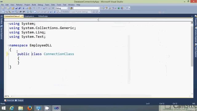 ADO NET Connectivity Using DLL and Stored Procedure смотреть онлайн