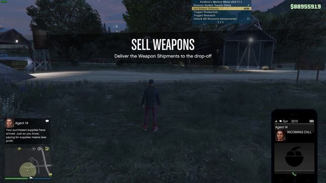 GTA Online unlimited bunker money | Kiddion's Modest External Menu смотреть онлайн