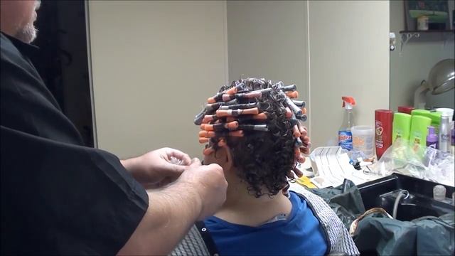 PERM APPLICATION RINSING AND FINISHED PERM.