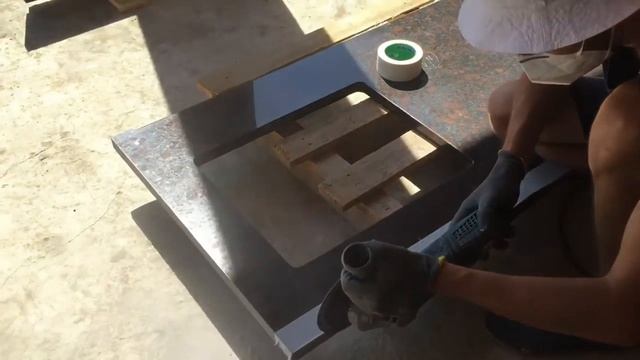 Мангальный комплекс «Энергетик».  Процесс Гранитной нарядки.