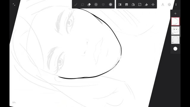 Как быстро нарисовать портрет в анфас в Infinite painter смотреть онлайн