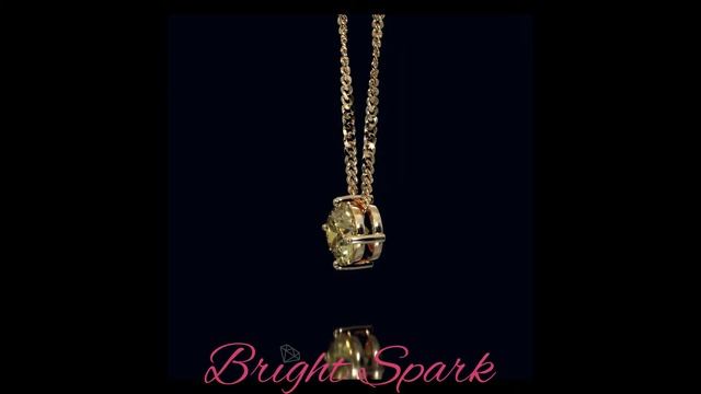 Золотой кулон c желтым муассанитом Vivian 2,7 карата от Bright Spark смотреть онлайн