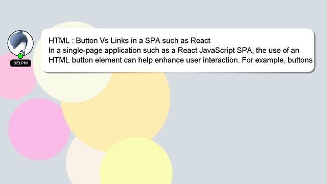 HTML : Button Vs Links in a SPA such as React смотреть онлайн
