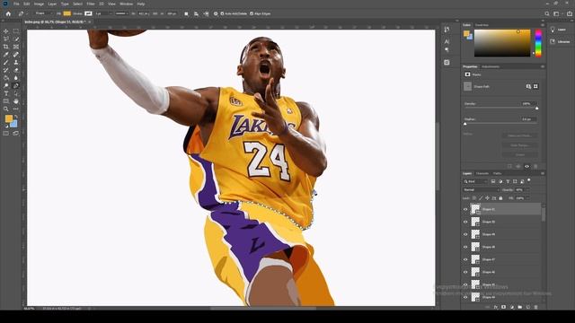 Kobe Bryant Vector x Speed art Adobe Photoshop #10 смотреть онлайн
