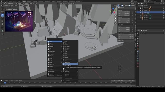 Создаем low poly 3d иллюстрацию в Blender2.9 | blender уроки для начинающих смотреть онлайн