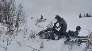 Тайга Vector 551i.В тяжелом сыром снегу