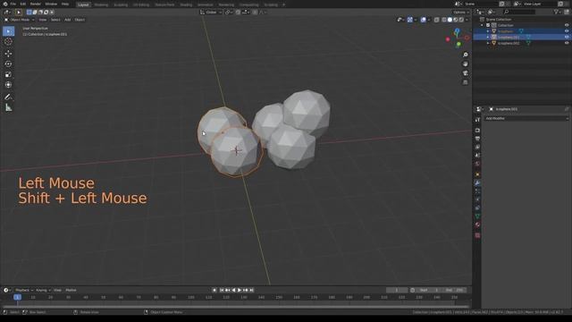 Объединение объектов в Blender. смотреть онлайн