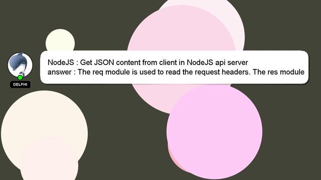 NodeJS : Get JSON content from client in NodeJS api server смотреть онлайн