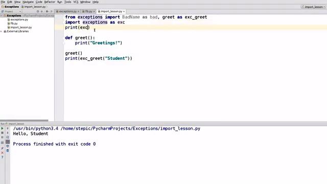 Python: основы и применение / Работа с кодом: модули и импорт (шаг 6) смотреть онлайн
