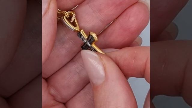 Женские Крест и цепь серебро, позолота. Комплект смотреть онлайн