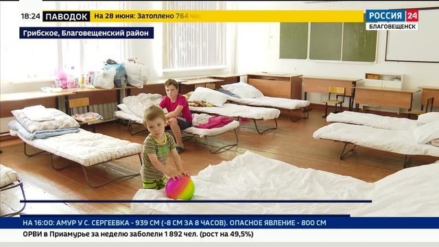Амурчане собирают вещи для подтопленцев, эвакуированных в ПВР смотреть онлайн