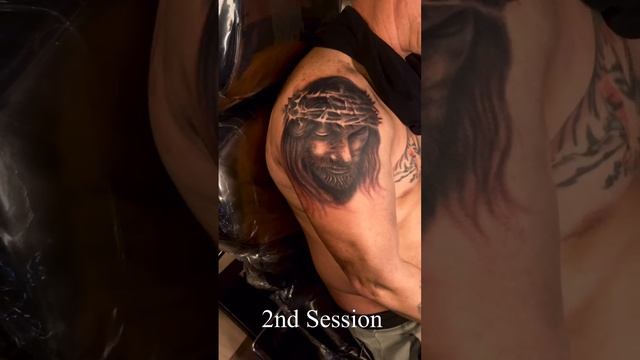Faith in the process. Jesus Tattoo, religious Tattoo #tattoo #tattooartist #artoftheday #art #jesus смотреть онлайн