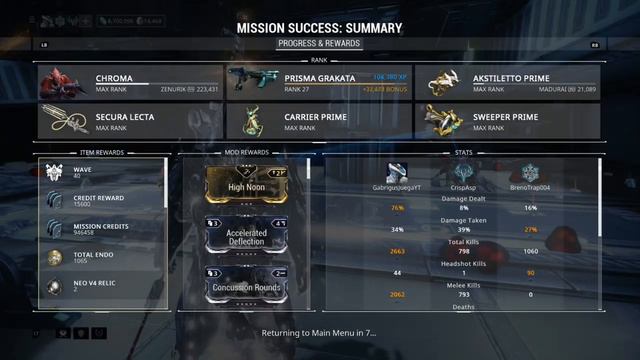 WARFRAME - CHROMA "" EFFIGY BUILD - CREDITS FARM "" смотреть онлайн