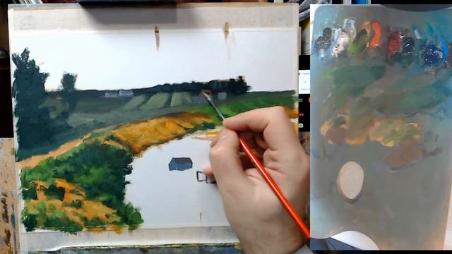 Пишем работу по мотивам картины И. Левитана "Тишина" смотреть онлайн