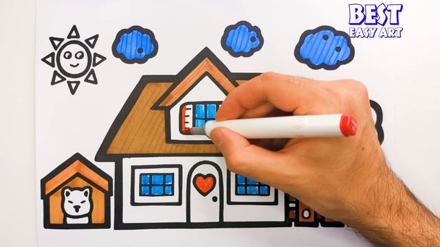 House ? & Dog house Drawing, Painting & Coloring For Kids and Toddlers_ Child Art смотреть онлайн
