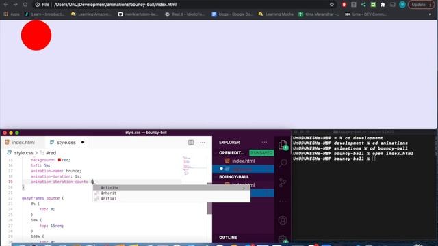 Bounce animation using HTML and CSS @keyframes only смотреть онлайн