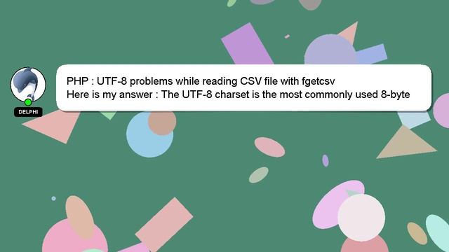PHP : UTF-8 problems while reading CSV file with fgetcsv смотреть онлайн