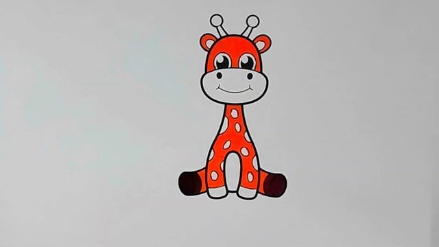 Coloring For Kids: Coloring Baby Girafe