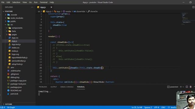 How to Show or Hide block or division in React JS in Hindi смотреть онлайн