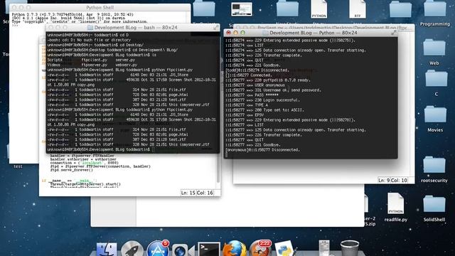 FTP Client User Log-in Python смотреть онлайн