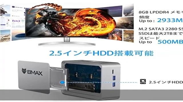 ミニPC Windows 11 Pro mini PC インテル N5095 最大2.9GHz 8GB DDR4 256GB SSD 4コア4スレッド 拡張可能2x DDR4 最大2TBまで拡張可能 смотреть онлайн