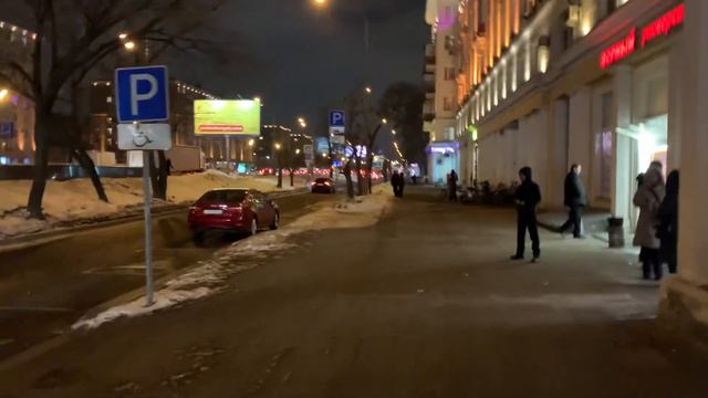 Прогулка по Варшавскому шоссе от перекрестка с Нахимовским проспектом, г. Москва, 07.02.2023 смотреть онлайн