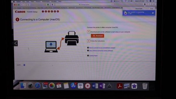 Canon Pixma TS3440 WiFi Setup Mac OS, Connect To Mac and WiFi Network.