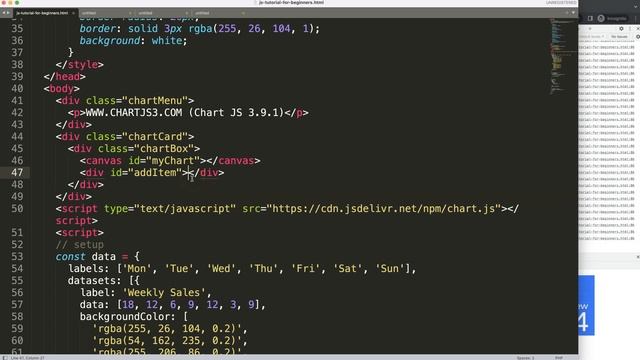 How to Create An Interaction in Chart JS смотреть онлайн