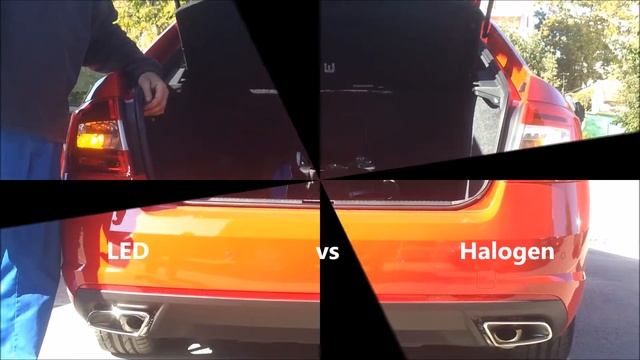 P21W LED vs Halogen Skoda Octavia 3 vRS Turn Signals смотреть онлайн