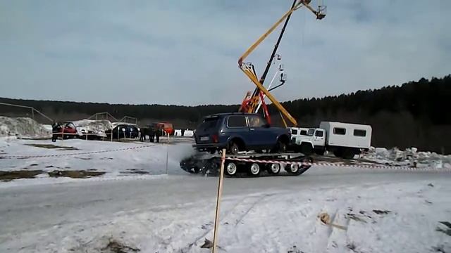 Гусеницы для автомобиля. Вездеход ТСН 74. смотреть онлайн