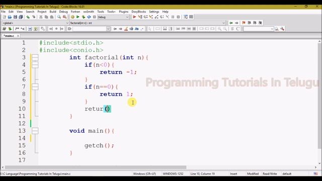 Recursion in C Language in Telugu || Factorial Value using C Language in Telugu смотреть онлайн