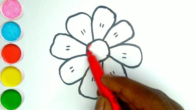 Drawing Flower For Children || Рисование Цветов Для Детей || Vẽ hoa cho trẻ em смотреть онлайн