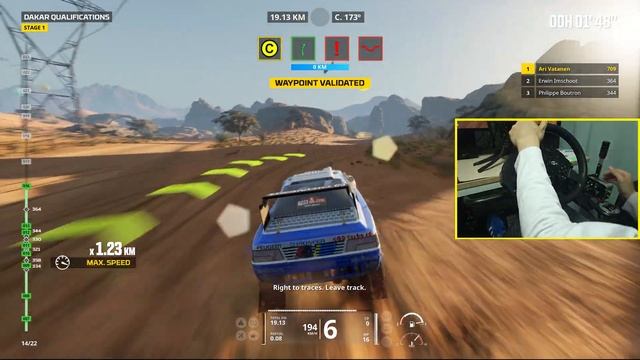 사막 질주 레이싱 게임 dakar desert rally steering wheel game play/thrustmaster T300RS смотреть онлайн