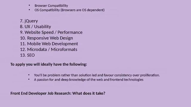 skills required to front-end developers except html, css & js смотреть онлайн