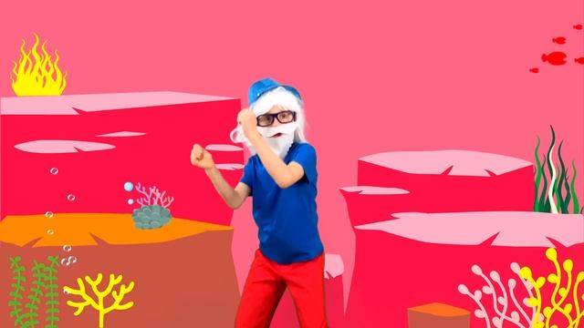 Акуленок Малыш детская танцевальная песенка | Baby shark | Алекс и Настя смотреть онлайн