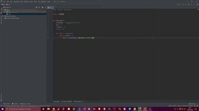 MAC Generator - PyCharm Python - Tutorial #35 смотреть онлайн