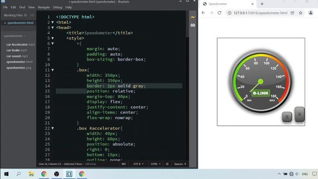 Speedometer using HTML CSS & Javascript | B-Link #speedometer #animation смотреть онлайн