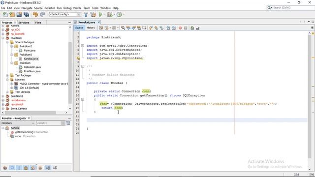 Tutorial Membuat File Class Koneksi Pada Java Netbeans Untuk Mengkoneksikan Ke Database смотреть онлайн