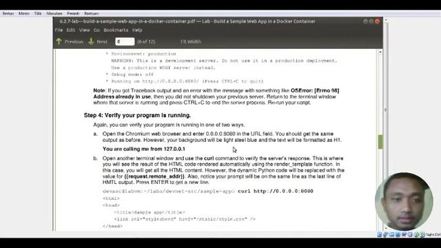 6.2.7 Build a Sample Web App in a Docker Container смотреть онлайн