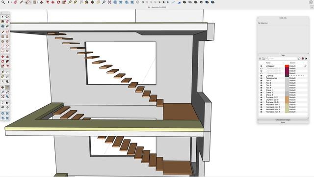 Эскиз лестницы на SketchUp | Для Джоан Пабло Красногорск | Изготовление лестниц Тел 89171241768 смотреть онлайн