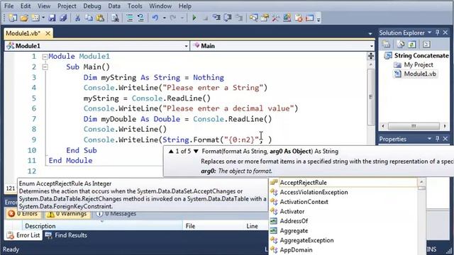 Visual Basic Tutorial - 21 - Formatting Strings смотреть онлайн
