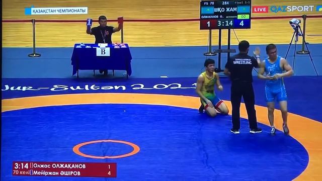 #борьба Чемпионат Казахстана борьба вольная в/к-70кг схватка за бронзу дворец имУшкемпирова 09.12.2 смотреть онлайн