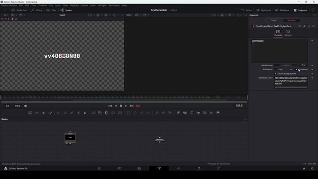 Титры с эффектом перебора символов за 5 минут в Davinci Resolve 18. Модификатор text scramble. смотреть онлайн