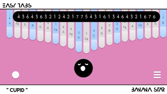 FIFTY FIFTY -  Cupid  (Kalimba Cover) || Easy Tabs Keylimba Apps