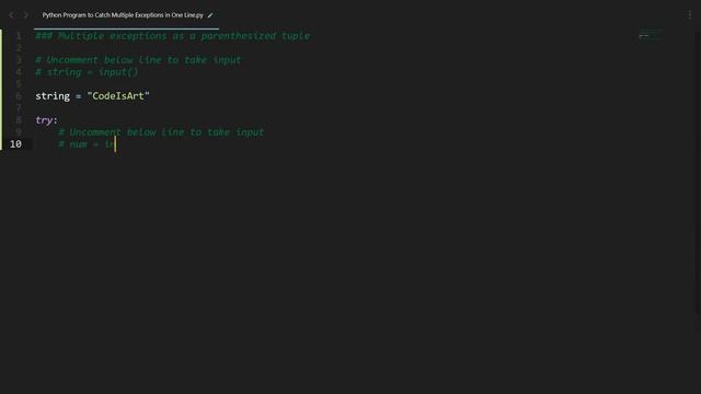 Catch Multiple Exceptions in One Line in Python | Python Examples | Python Coding Tutorial смотреть онлайн