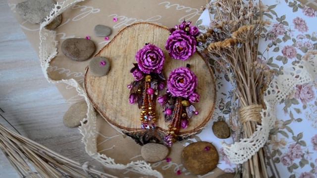 Серьги и кольцо "Пионы"🌸 смотреть онлайн