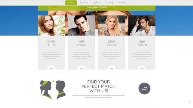 Dating Responsive WordPress Theme by WT Website Template - 53992 смотреть онлайн