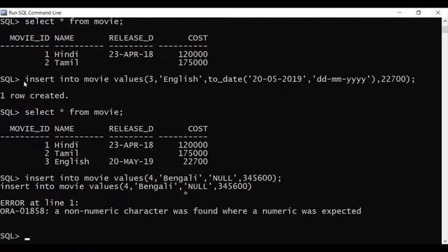 SQL Command to insert Date смотреть онлайн
